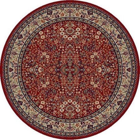 CONCORD GLOBAL 5 ft. 3 in. Jewel Sarouk - Round, Red 41100